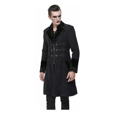 men's coat DEVIL FASHION - Master Of Death Gothic Fur Collar