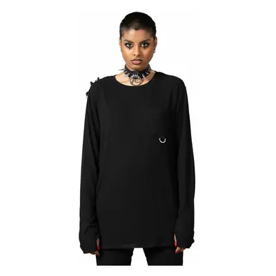 unisex t-shirt long sleeve KILLSTAR - Trent - Black