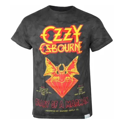 men's t-shirt DIAMOND x OZZY OSBOURNE - Diary Of A Madman Crystal Wash - Black