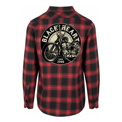 men's shirt BLACK HEART - CHOPPER KING - RED