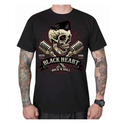 men's t-shirt BLACK HEART - ELWIS - BLACK