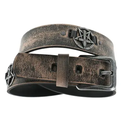 Belt Pentagram Cross - brown