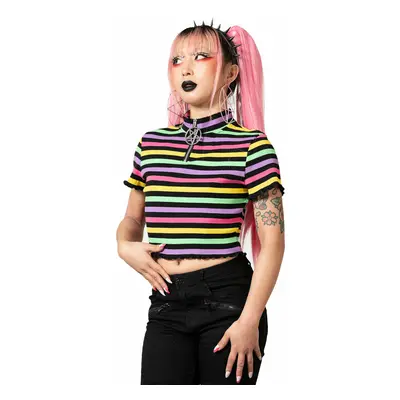 women's t-shirt KILLSTAR - Rainbow Child Ribbed Crop