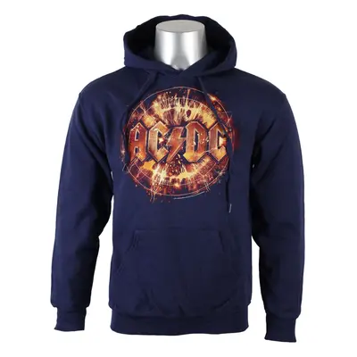 hoodie men's AC-DC - Navy Electric Explosion Logo - LIVE NATION