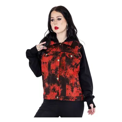 women's jacket HEARTLESS - NOELLE - BLACK/RED TIE DYE