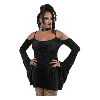 women's dress KILLSTAR - Dark Drifter Velvet - Black