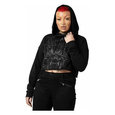 women's sweatshirt KILLSTAR - Bellow Cropped - Black