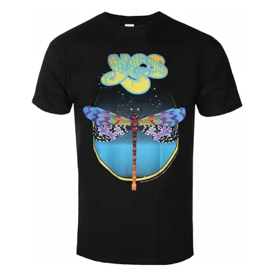 men's t-shirt YES - DRAGONFLY - BLACK - PLASTIC HEAD