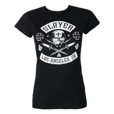 t-shirt metal women's Slayer - TRIBES- BLACK SKINNY - ROCK OFF