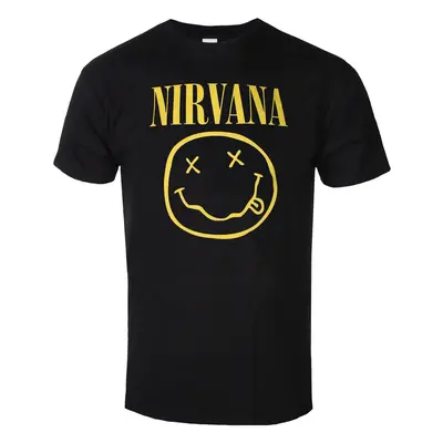 Men's t-shirt Nirvana - Yellow Happy Face Flower Sniffin - ROCK OFF