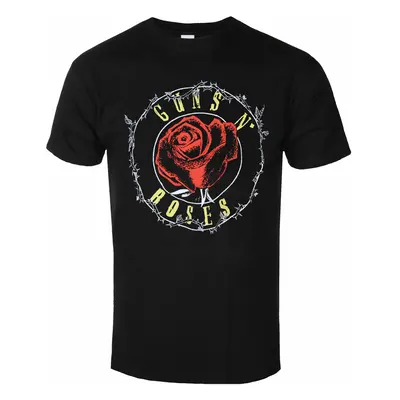 men's t-shirt Guns N' Roses - Rose Circle Paradise City - BLACK - ROCK OFF