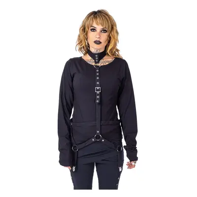 women's t-shirt with long sleeves VIXXSIN - CALLISTO - BLACK