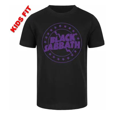 children's t-shirt Black Sabbath - (Emblem) - black - purple - METAL-KIDS