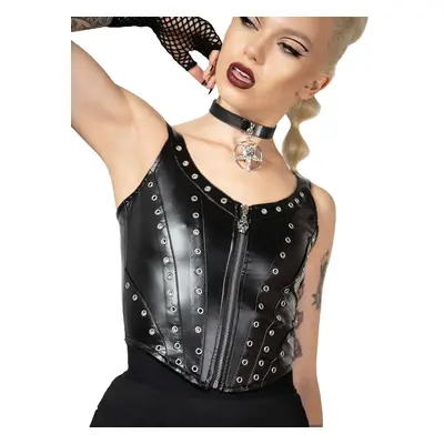 women's corset KILLSTAR - Smoke For Sinners - Black