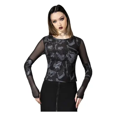 women's t-shirt with long sleeves (top) KILLSTAR - Bright Light - Black