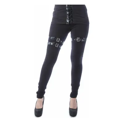 Women's trousers (leggings) POIZEN INDUSTRIES - GRIM - BLACK