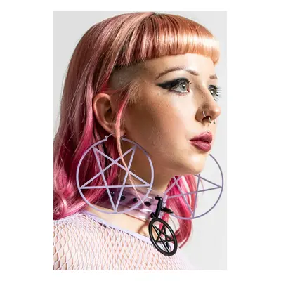 earring KILLSTAR - Pentagram Hoop - Lilac