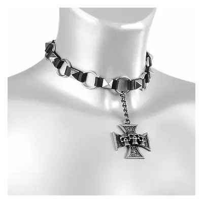 Collar/ choker Triple Skull Cross