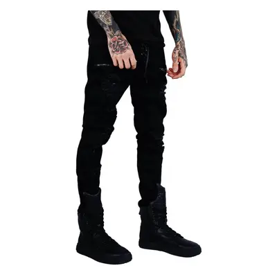 Trousers (unisex) KILLSTAR - Diablo Jeans - BLACK