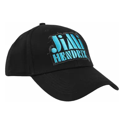 Jimi Hendrix - Blue Stencil Logo - BLACK - ROCK OFF cap