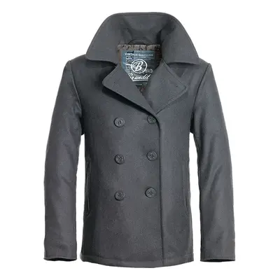 jacket men winter (COAT) BRANDIT - Pea Coat - Anthracite