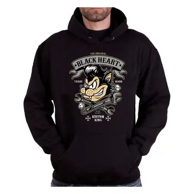 hoodie men's - KUSTOM KING - BLACK HEART