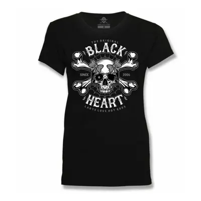 Women's t-shirt BLACK HEART - DEATH PIN UP - BLACK