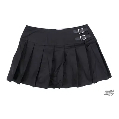 women's skirt Black Pistol - Buckle Mini Denim - Black