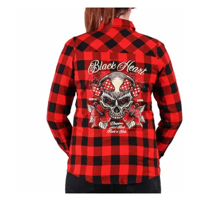 women's shirt BLACK HEART - ARIELLA - RED