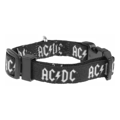 dog collar PERRIS LEATHERS - AC/DC - Black White