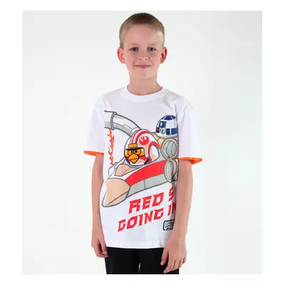 boys' t-shirt TV MANIA - Angry Birds / Star Wars - White