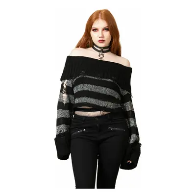 women's sweater KILLSTAR - Meteor Knit - Metalic Grey