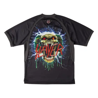 men's T-shirt SLAYER - FOOTBALL JERSEY - BLACK - DC