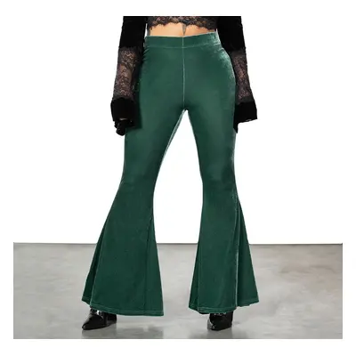 women's trousers KILLSTAR - Moondance Flares - Dark Green