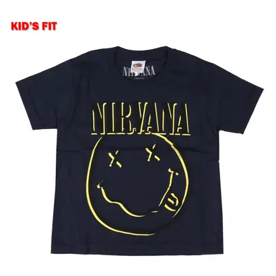 Children's t-shirt Nirvana - Inverse Happy Face - NAVY - ROCK OFF