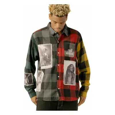 men's shirt PRIMITIVE x BOB MARLEY - Marley Patchwork Flannel