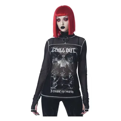 Women's t-shirt long sleeve KILLSTAR - Chill Out Mesh - Black