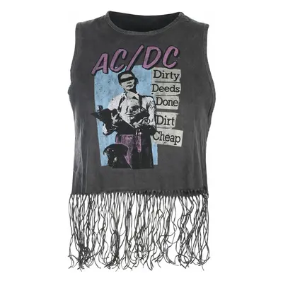 women's tank top AC/DC - Vtge DDDDC BbyDll Lady - CHARCOAL - ROCK OFF