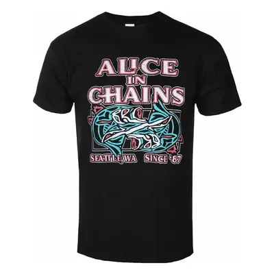 men's t-shirt Alice In Chains - Totem Fish - Black - ROCK OFF