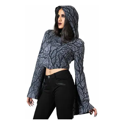 women's t-shirt with long sleeves KILLSTAR - Hexmoon Cropped - Black