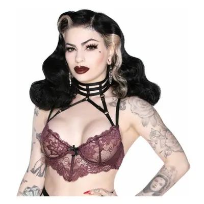 Women's bra KILLSTAR - Tortured Souls Lace - WINE