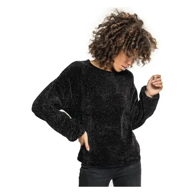 Women's sweater URBAN CLASSICS - Chenille - black