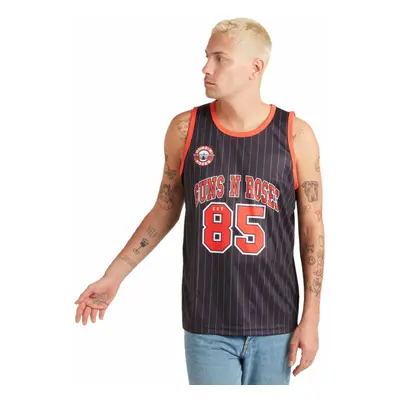 men's tank top (jersey) Guns N' Roses - B BALL - RED/BLACK/SILVER - AMPLIFIED