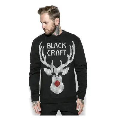 sweatshirt (no hood) men's - Black Metal Rudolph - BLACK CRAFT