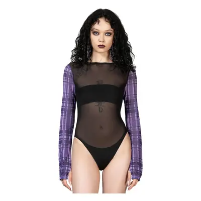 women's bodysuit KILLSTAR - Sweetheart Dreams - Purple Tartan