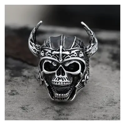 ring NORDIC GOD OF WAR VIKING WARRIOR SKULL