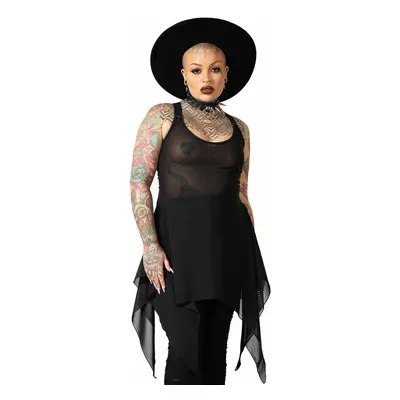 women's tank top (tunic) KILLSTAR - Lilith's Blood Mesh - Black