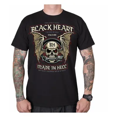 men's t-shirt BLACK HEART - WAMP - BLACK