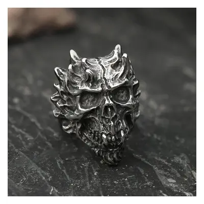 ring Flaming Skull