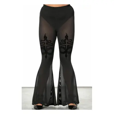 women's trousers KILLSTAR - Serpentine Powermesh Flares - Black